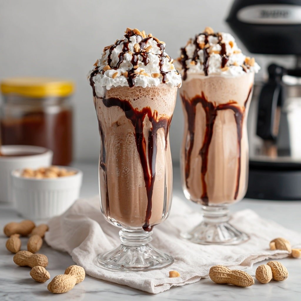 Chocolate Peanut Butter Milkshake Recipe - Recipe Image — Chocolate Peanut Butter Milkshake, easy milkshake recipe, creamy chocolate peanut butter shake, quick dessert drinks, homemade milkshake ideas