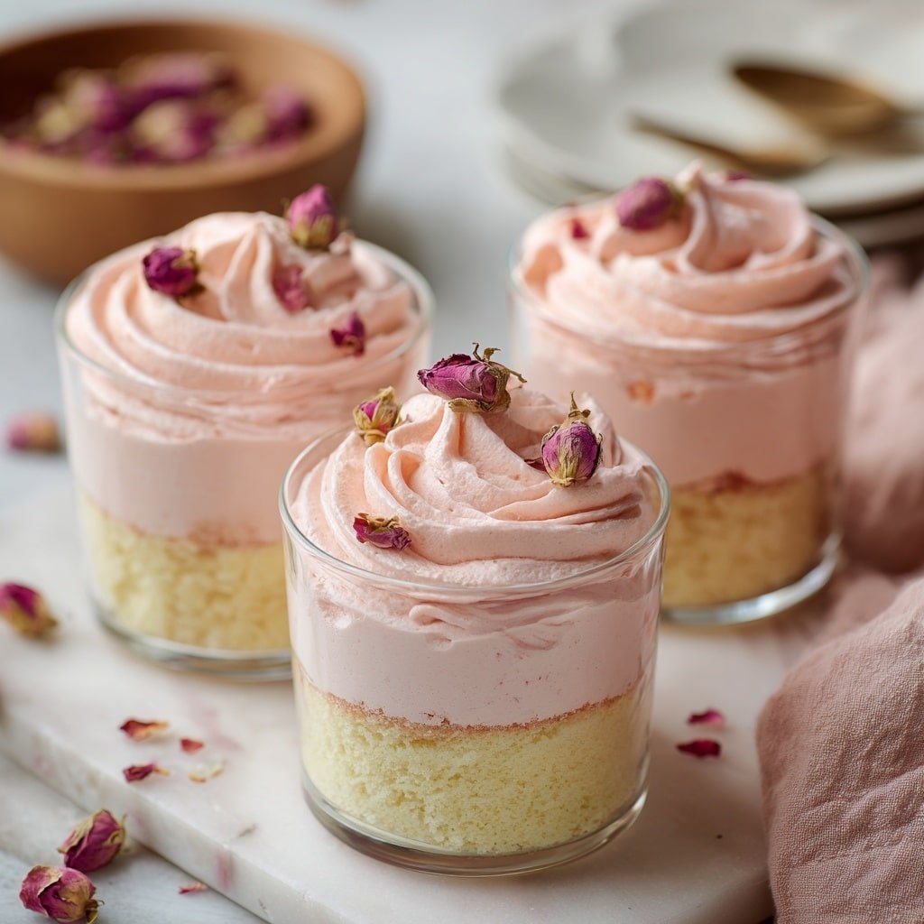 Rose Tiramisu with Mascarpone Recipe - Recipe Image — Rose Tiramisu with Mascarpone, floral tiramisu recipe, easy rose dessert, romantic Italian dessert, mascarpone dessert with rosewater