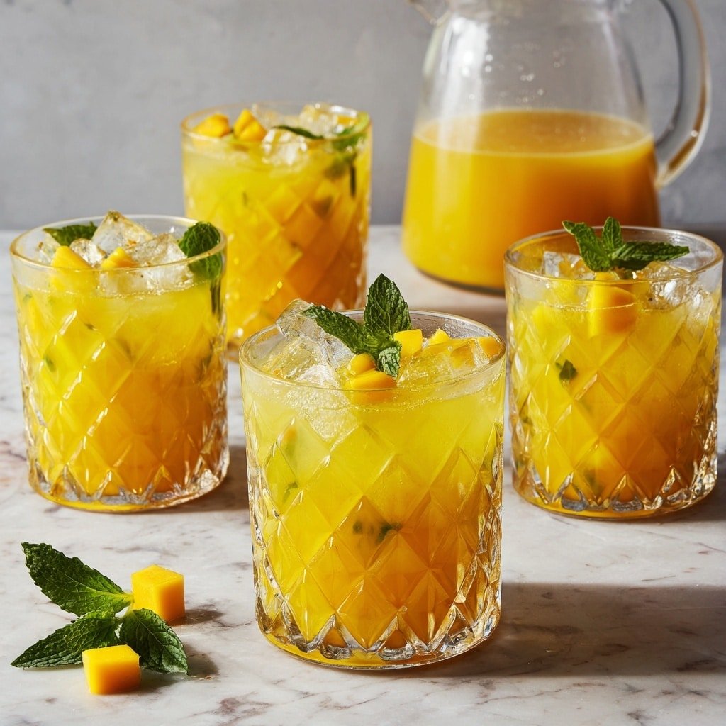 Tropical Mango Pineapple Punch Recipe - Recipe Image — Tropical Mango Pineapple Punch, tropical fruit punch, mango pineapple drink, refreshing summer beverages, non-alcoholic party drinks