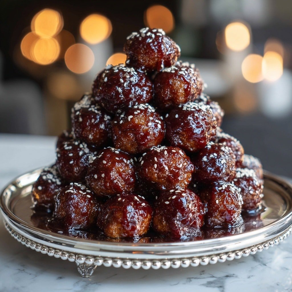 Korean BBQ Meatballs Recipe - Recipe Image — Korean BBQ Meatballs, Korean BBQ Meatballs recipe, flavorful meatball recipes, Asian-inspired meatballs, easy Korean meatball dish