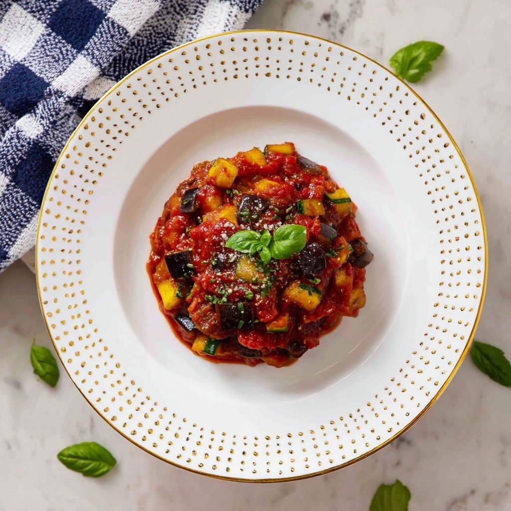 Oven-Roasted Ratatouille Recipe - Recipe Image — Oven-Roasted Ratatouille, healthy vegetable dishes, summer vegetable recipes, rustic French casserole, roasted vegetable medley